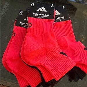 adidas Men's Athletic Cushioned Socks - Bright Pink